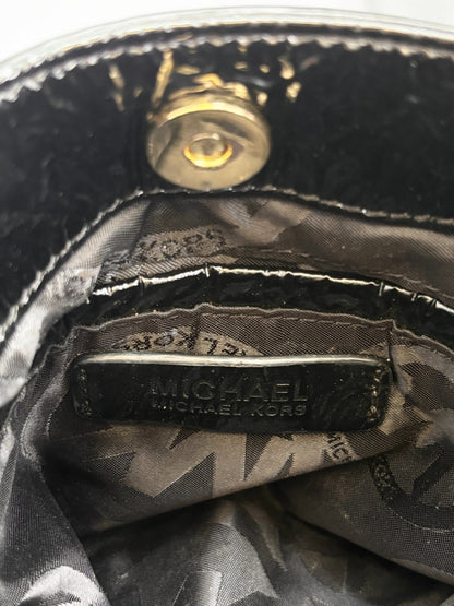 Michael Kors Black Patent Leather Tassel Shoulder Bag