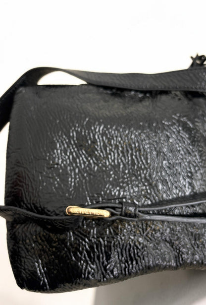 Michael Kors Black Patent Leather Tassel Shoulder Bag