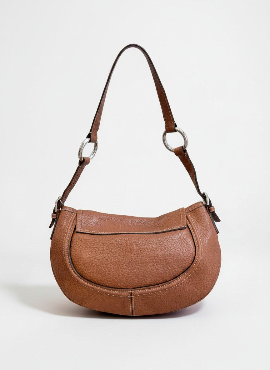 Dolce & Gabbana Vintage Model Brown Leather Logo Handbag