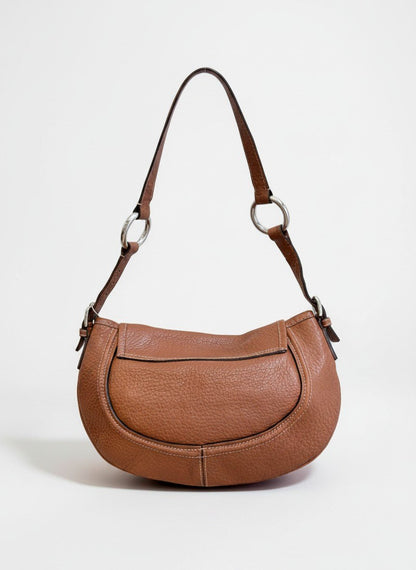 Dolce & Gabbana Vintage Model Brown Leather Logo Handbag