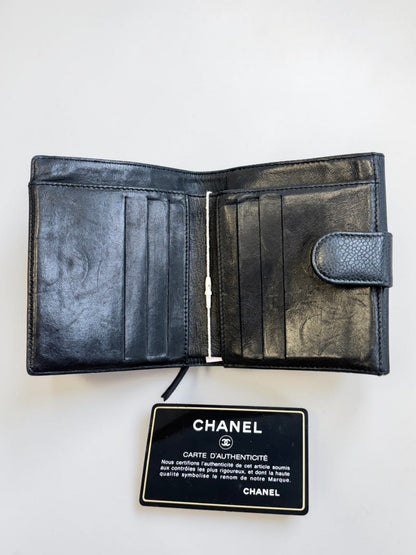 Chanel Vintage Small Caviar Black Wallet