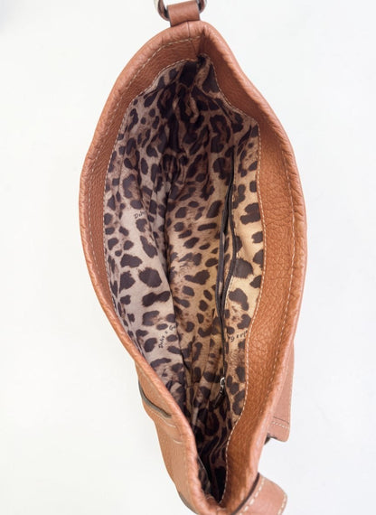 Dolce & Gabbana Vintage Model Brown Leather Logo Handbag