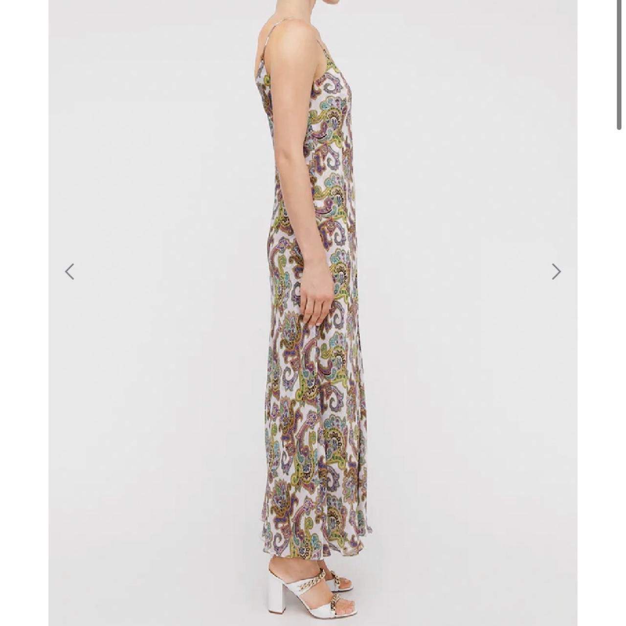 Scanlan Theodore Slip Silk Dress Paisley Scarf Print 6 RRP $850