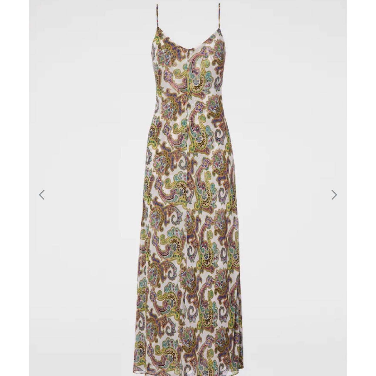 Scanlan Theodore Slip Silk Dress Paisley Scarf Print 6 RRP $850