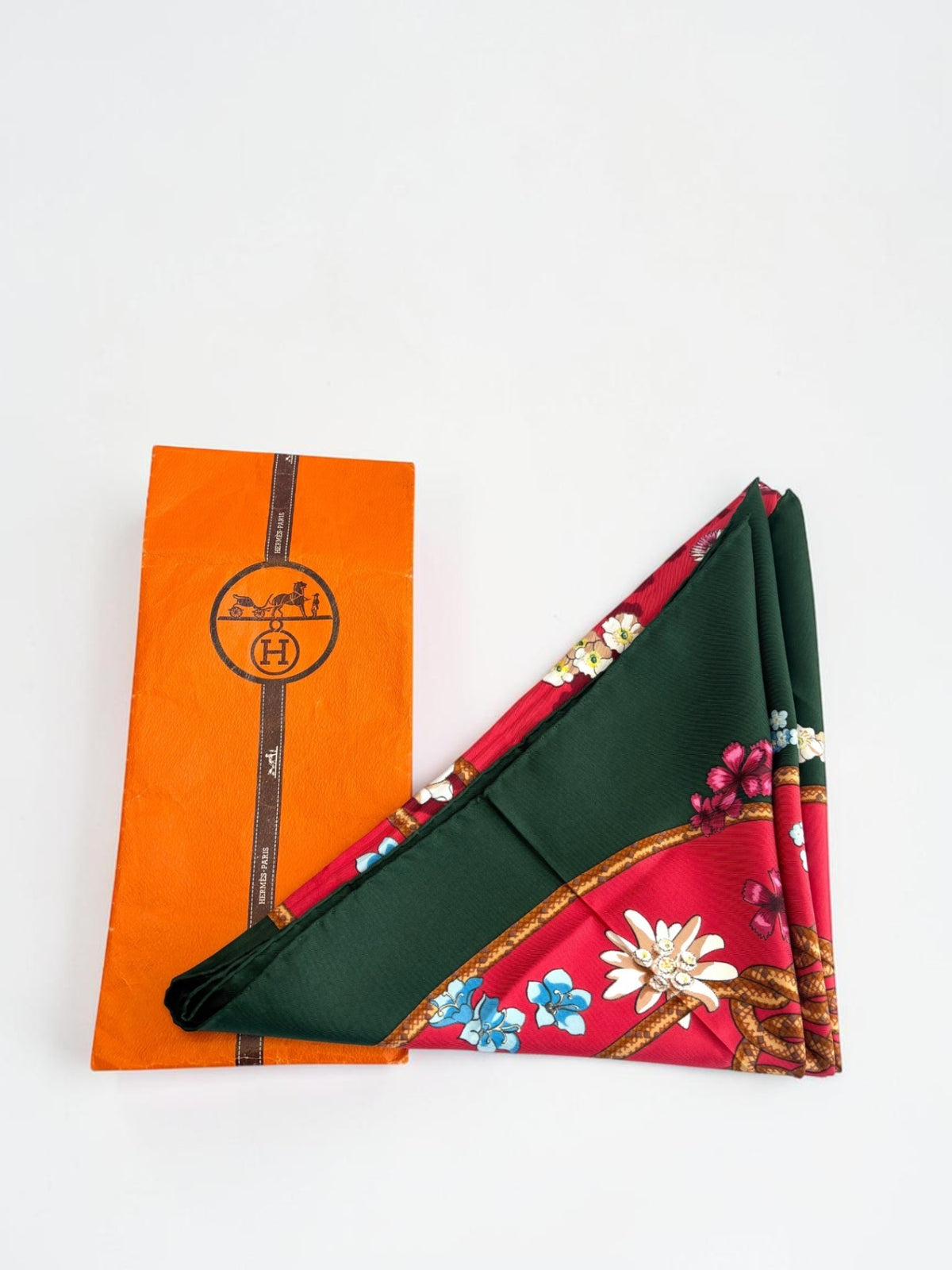 Hermès Fleurs De Montagne Vintage Silk Scarf 90
