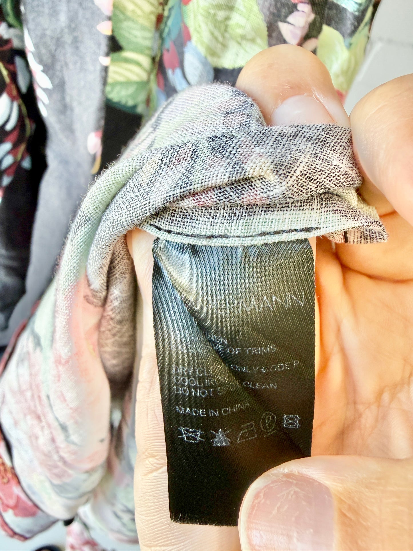 Zimmermann Beltitude Linen Maxi Dress in Black Floral- OP