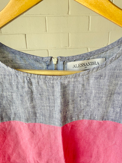 Alessandra Picnic Linen Dress- XS