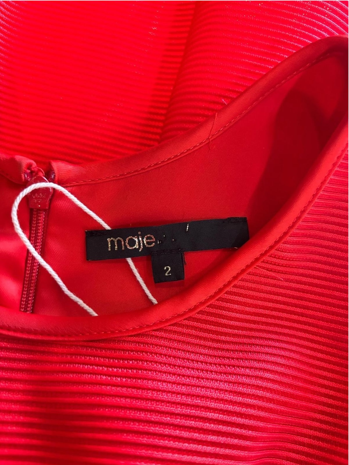 Maje Mini Red Dress- 2/M