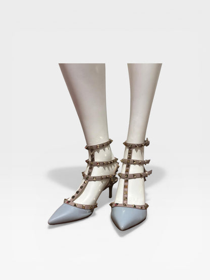 Valentino Garavani Rockstud Pointed Toe Caged Pumps