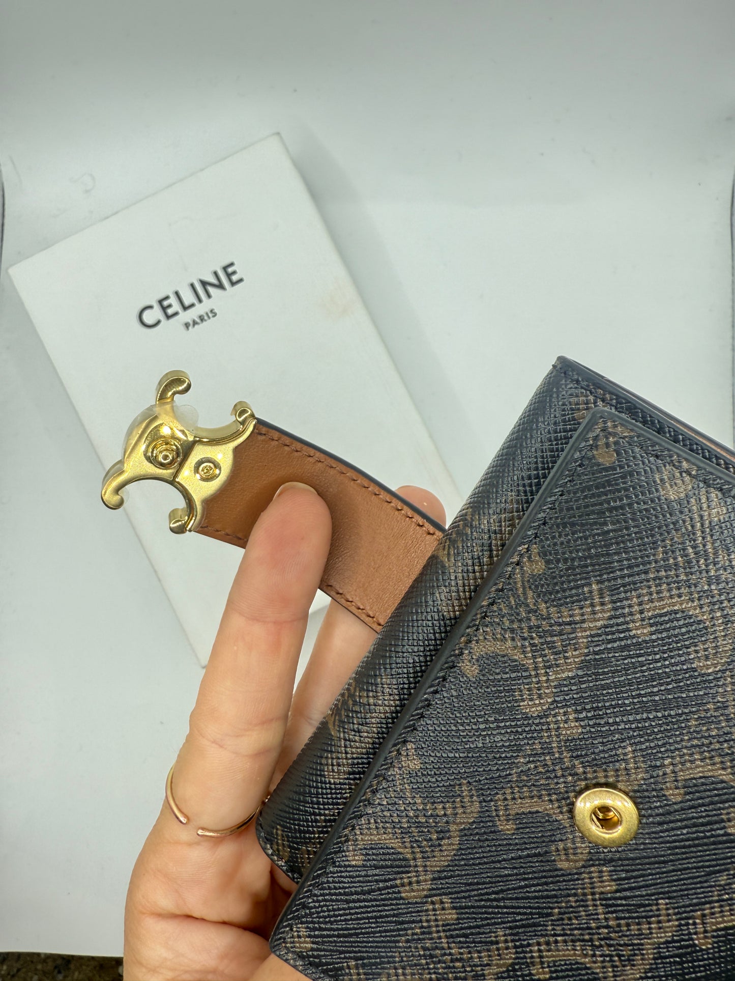 Celine Fine Strap Wallet Nino In Triomphe Canvas NWT