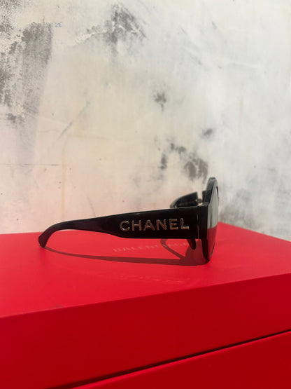Chanel 5410 Round Black Sunglasses