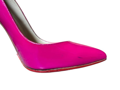 Christian Louboutin Pigalle Follies 100 Patent Pumps – Indian Rose – Size 37.5