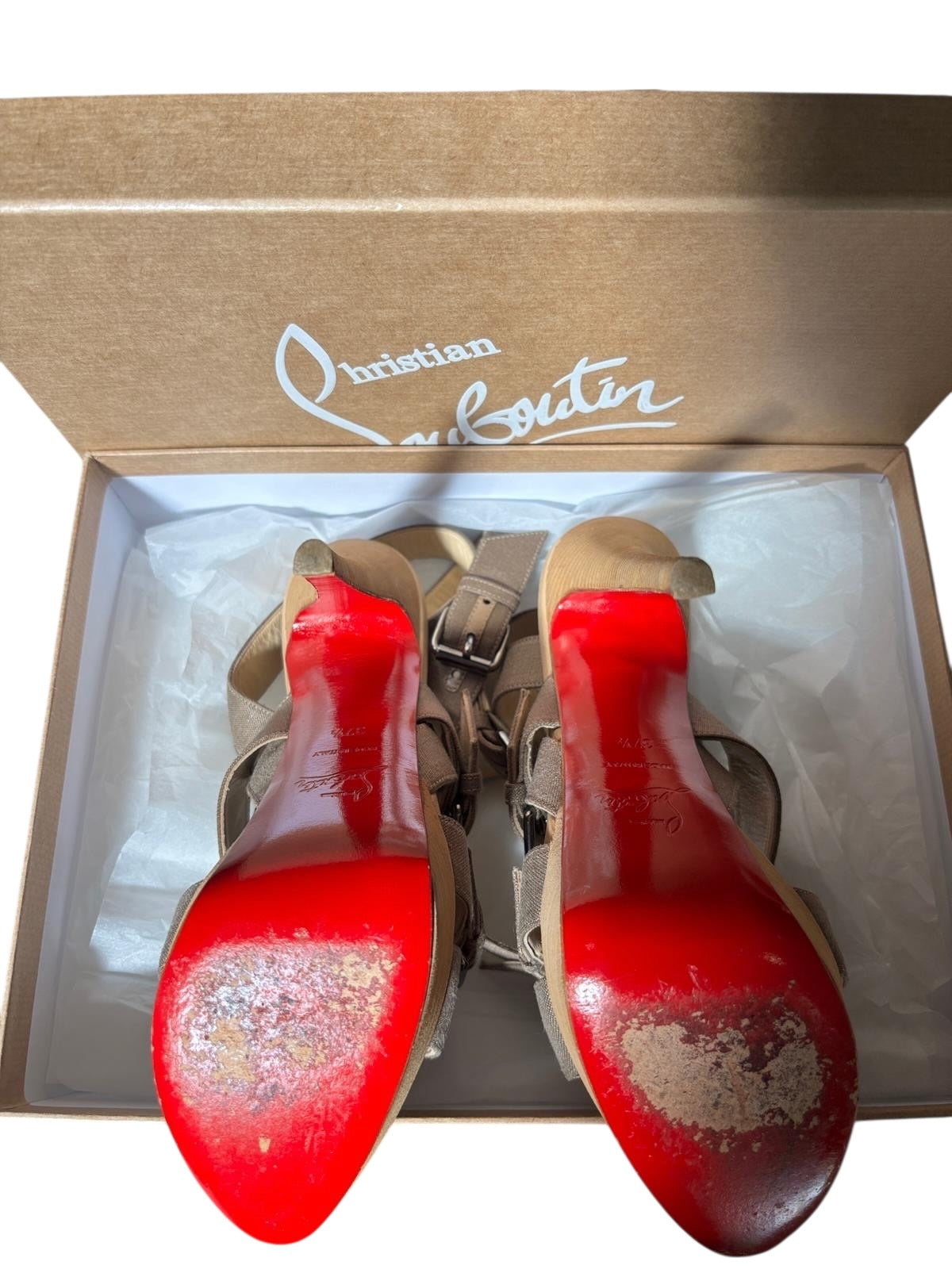 Christian Louboutin Maryl 120 Red Patent Peep Toe Pumps – EU 38 – Platform Designer Heels Red Sole