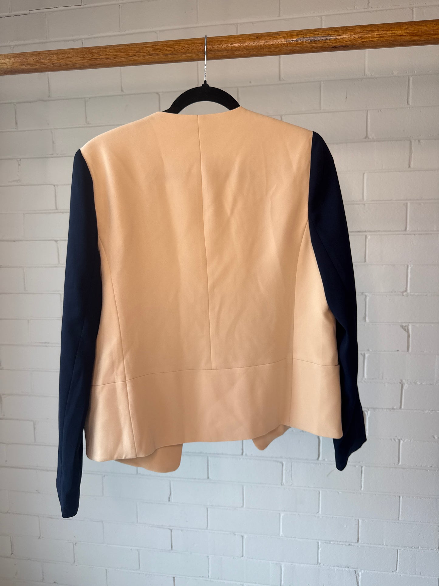 Diane von Fürstenberg Colour-Block Cropped Blazer-Size 10