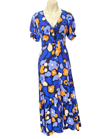 Mister Zimi Floral Multicolour Maxi Dress- 10