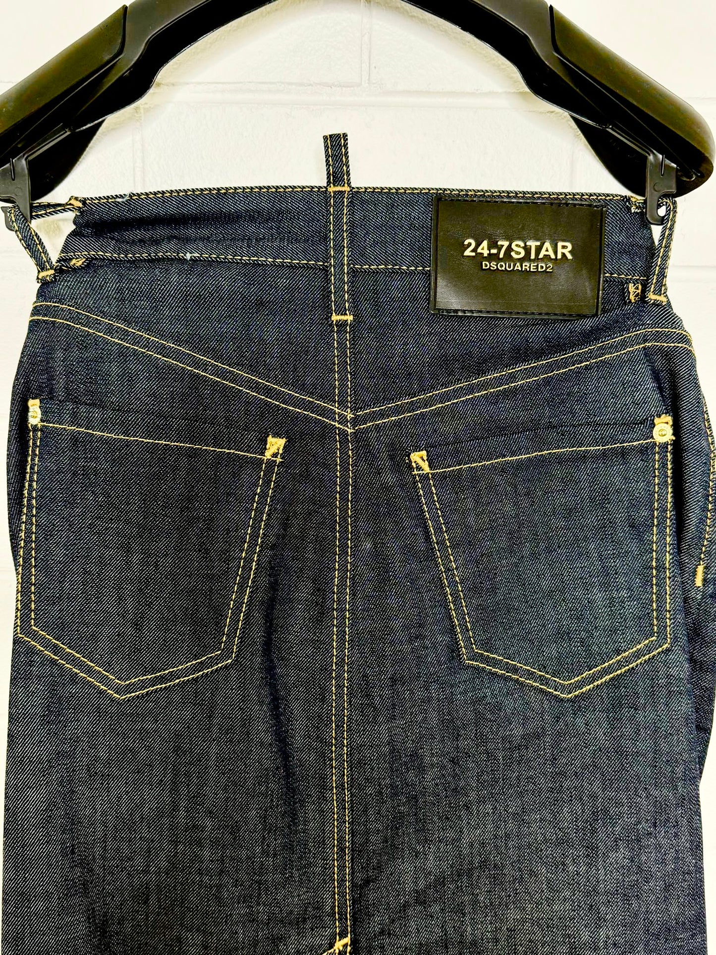 Dsquared2 Denim Jacket & Skirt Set SZ 38/40 Dark Wash NWT Condition