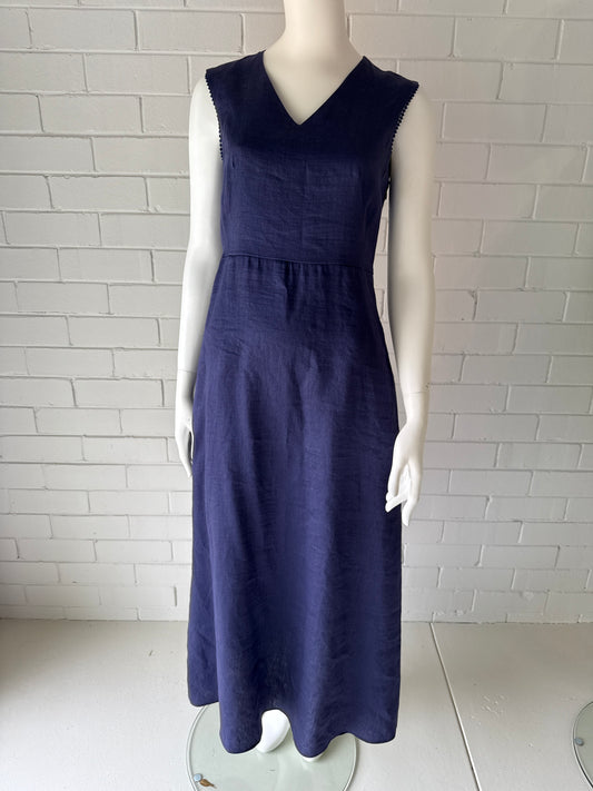 Max Mara Navy Sleeveless Midi Dress NWT Italian Designer- Size EU38
