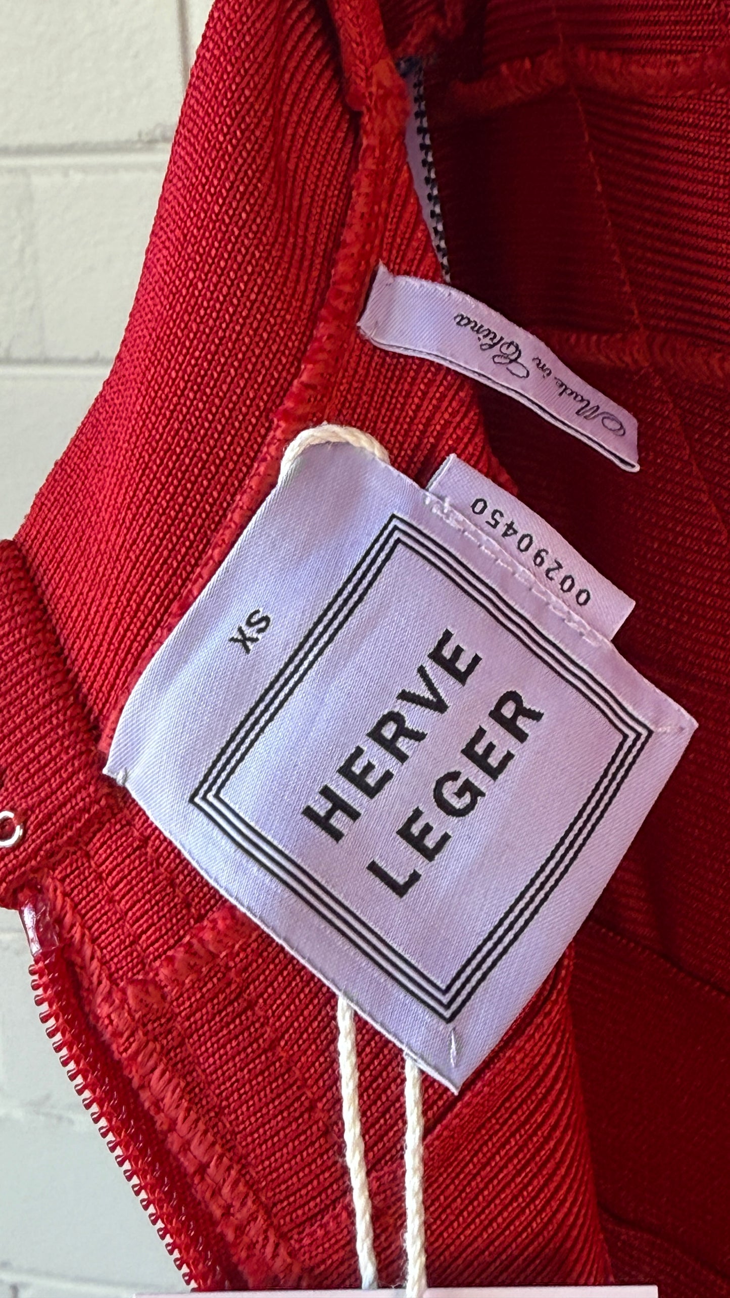 Herve Leger Red Mini Dress- Size XS