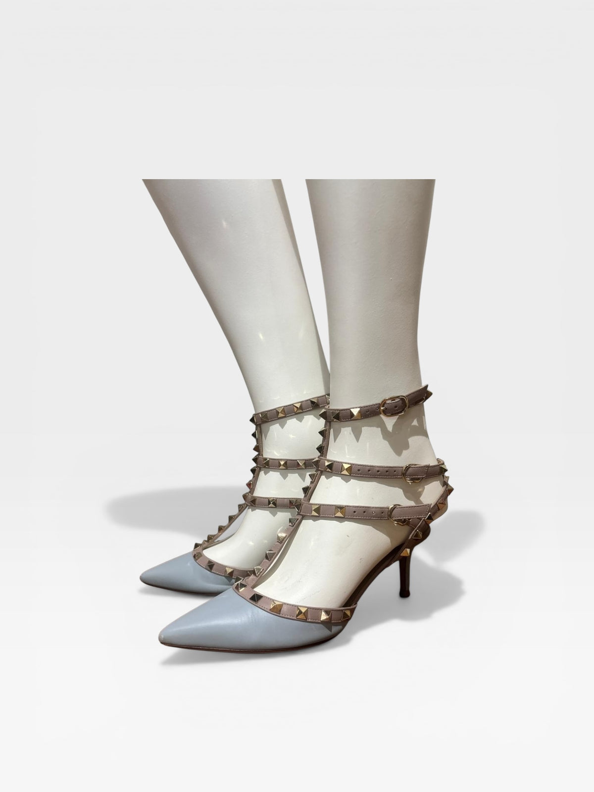 Valentino Garavani Rockstud Pointed Toe Caged Pumps 38