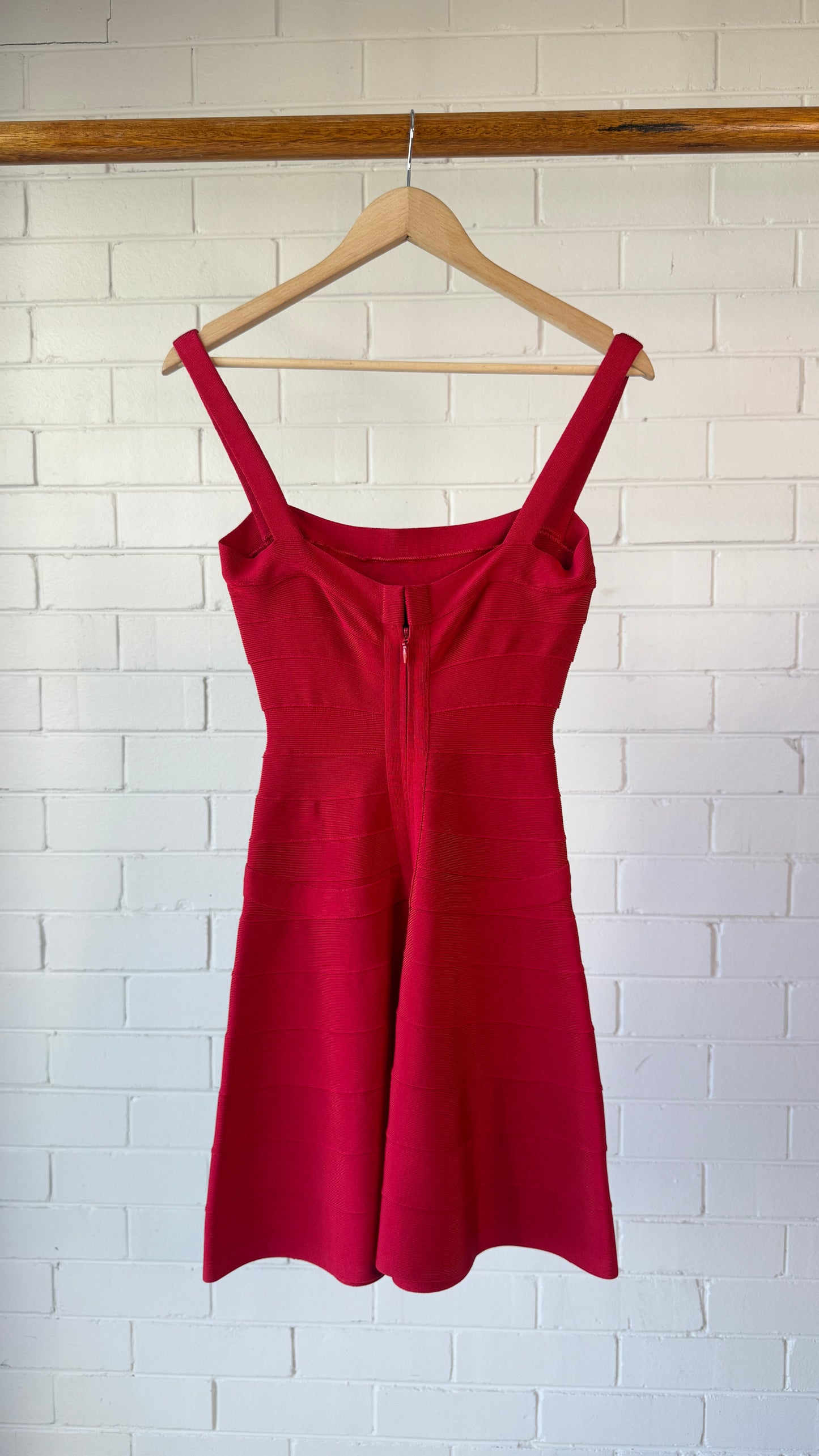 Herve Leger Red Mini Dress- Size XS