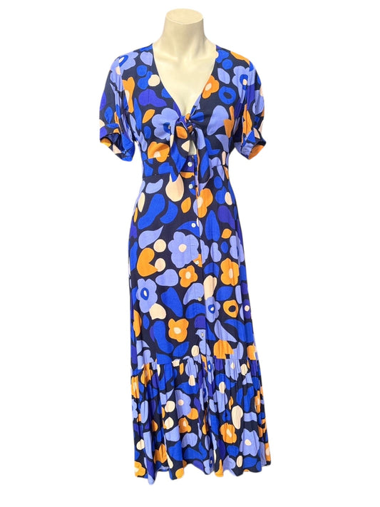 Mister Zimi Floral Multicolour Maxi Dress- 10