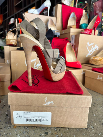 Christian Louboutin Toutenkaboucle 150 Sandals – Taupe – Size 37.5