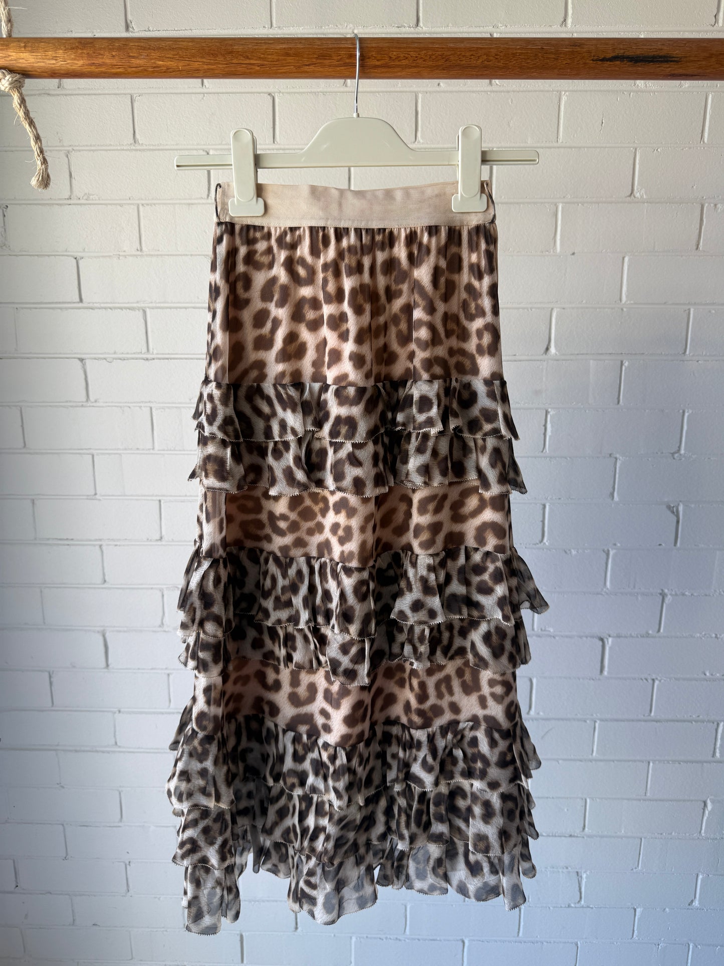 Zimmerman Leopard Tiered Skirt- 0