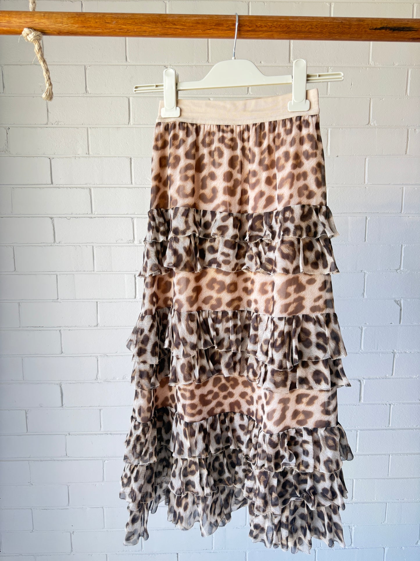 Zimmerman Leopard Tiered Skirt- 0