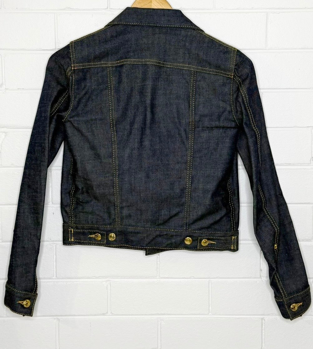 Dsquared2 Denim Jacket & Skirt Set SZ 38/40 Dark Wash NWT Condition