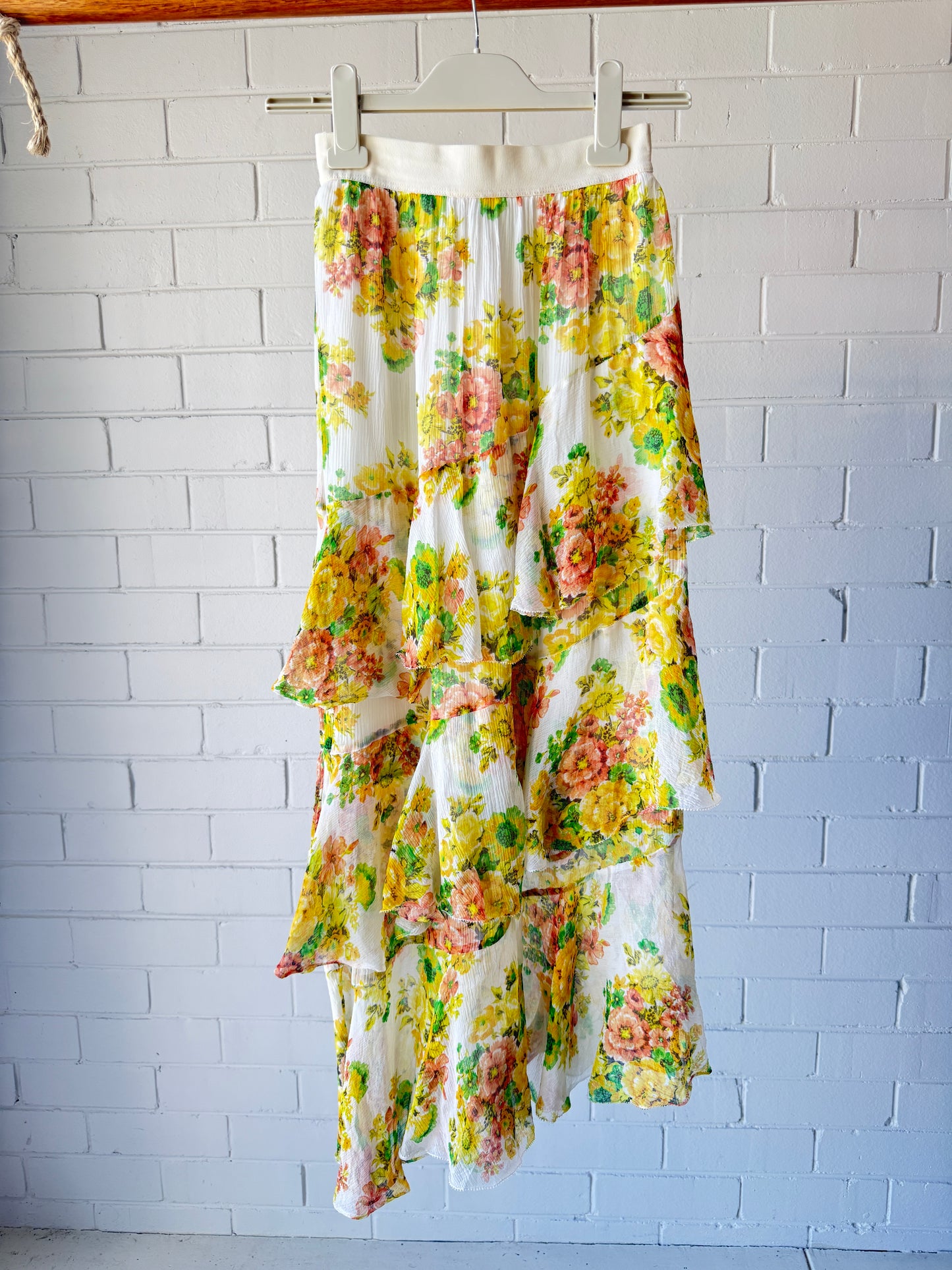 Zimmerman Golden Surfer Tiered Skirt- 0