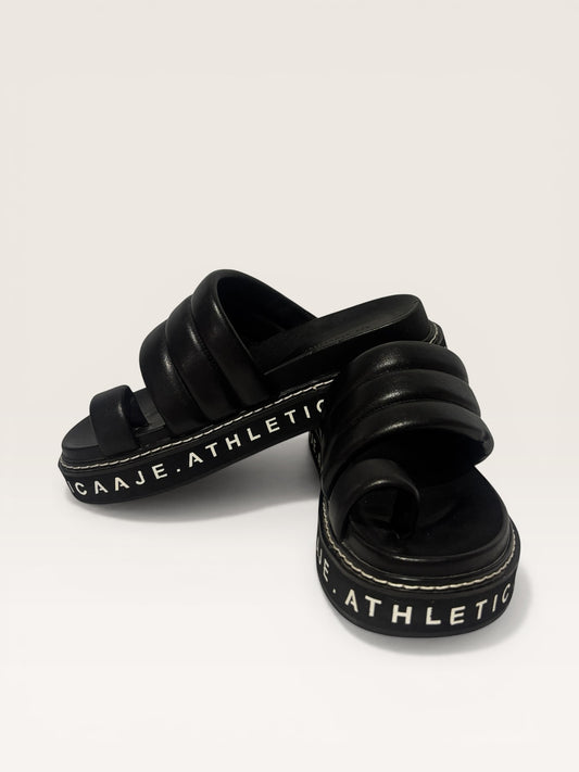 AJE Athletica Platform Slides in Black- 38