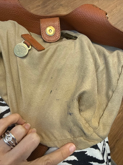 Mulberry Shoulder Bag — Brown & White Leather
