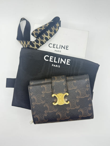 Celine Fine Strap Wallet Nino In Triomphe Canvas NWT