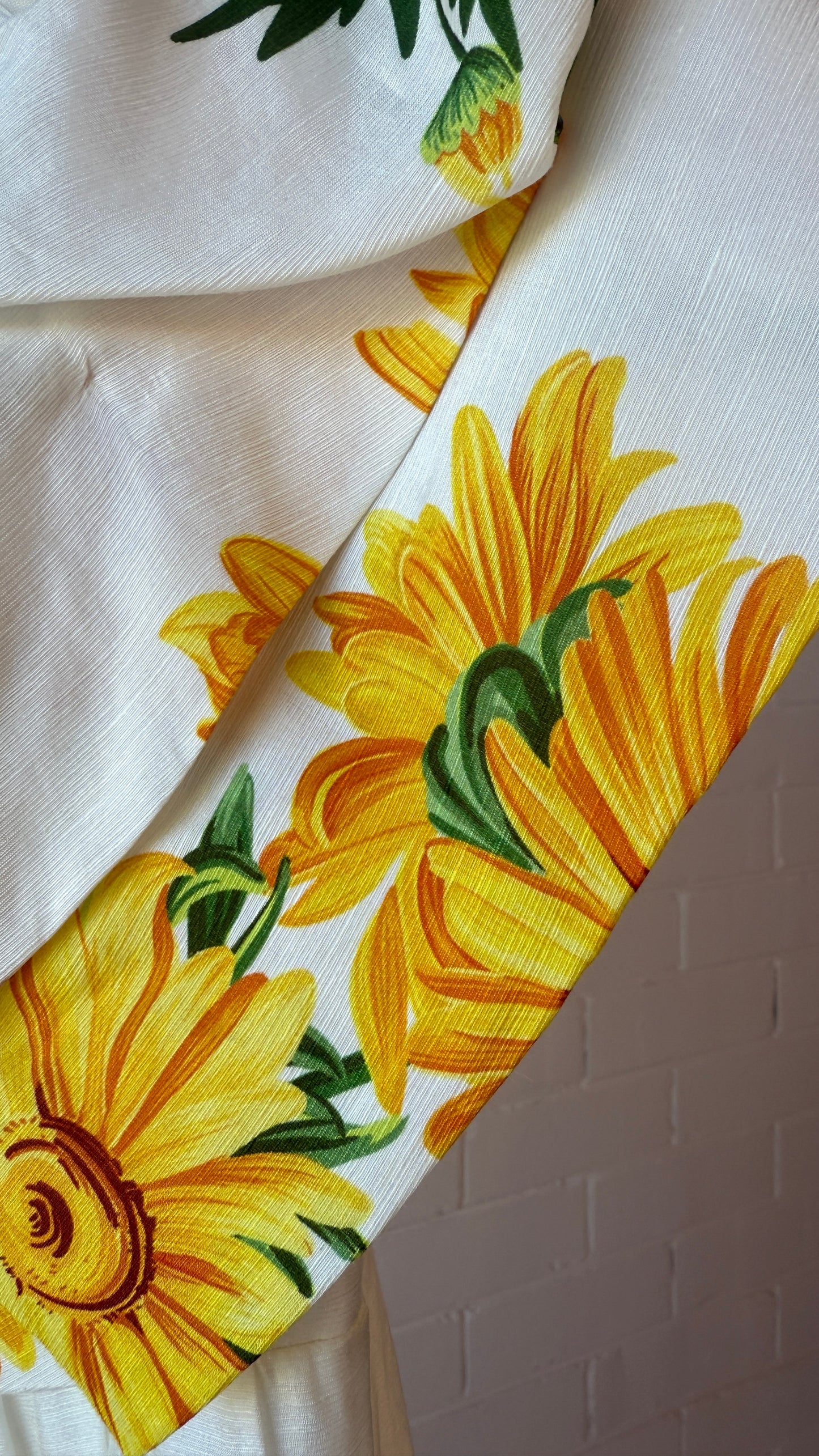 Leo Lin Marguerite Blanche Swan Maxi Dress Size 10 Floral Ruffle