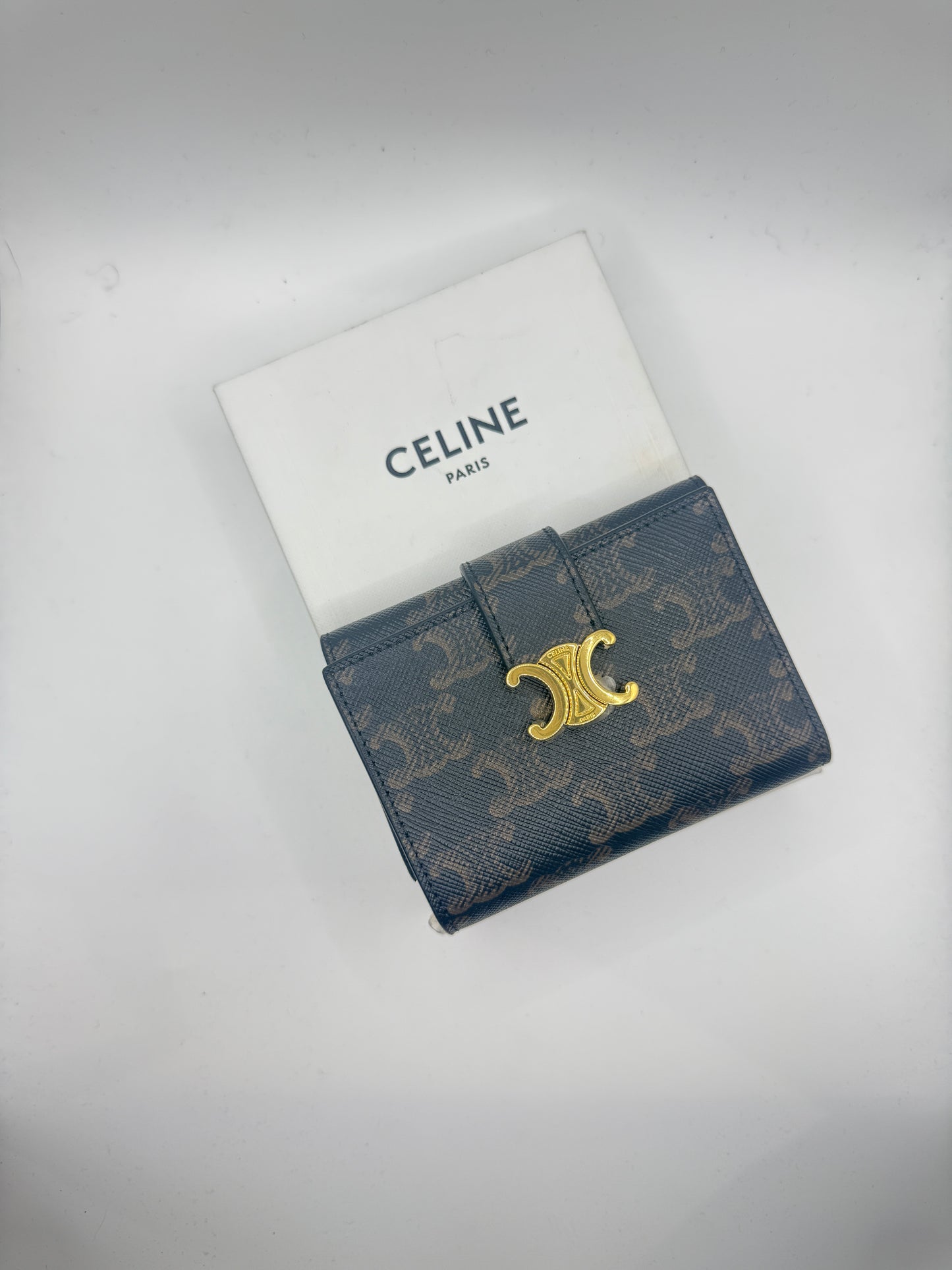 Celine Fine Strap Wallet Nino In Triomphe Canvas NWT