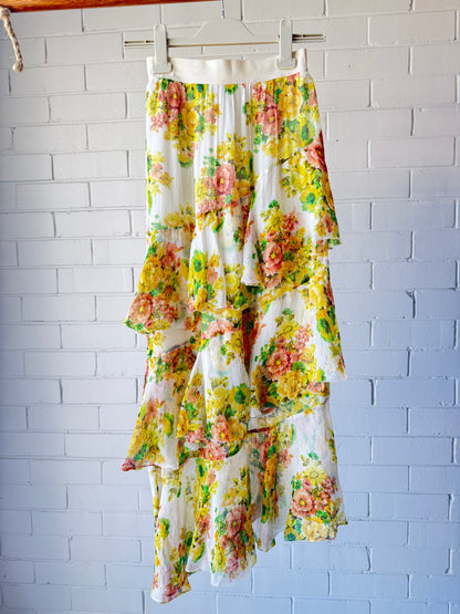 Zimmerman Golden Surfer Tiered Skirt- 0