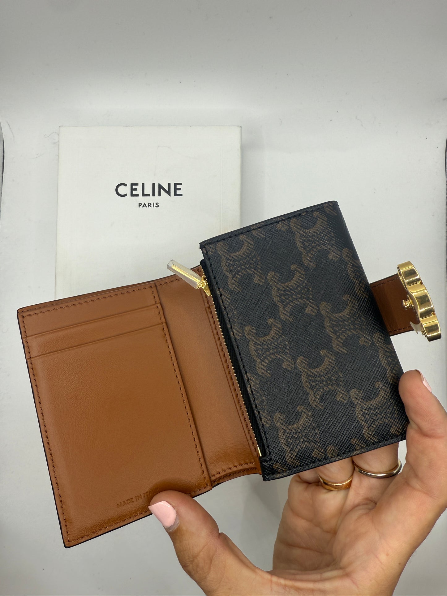 Celine Fine Strap Wallet Nino In Triomphe Canvas NWT