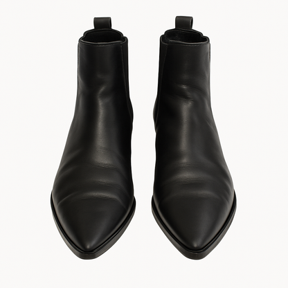 Acne Studios Black Leather Chelsea Boots – Pointed Toe Ankle Boots- Size 40
