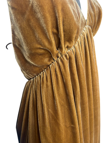 Zimmermann Sensory Velvet Maxi Dress – Gold (AU 0) | New With Tags