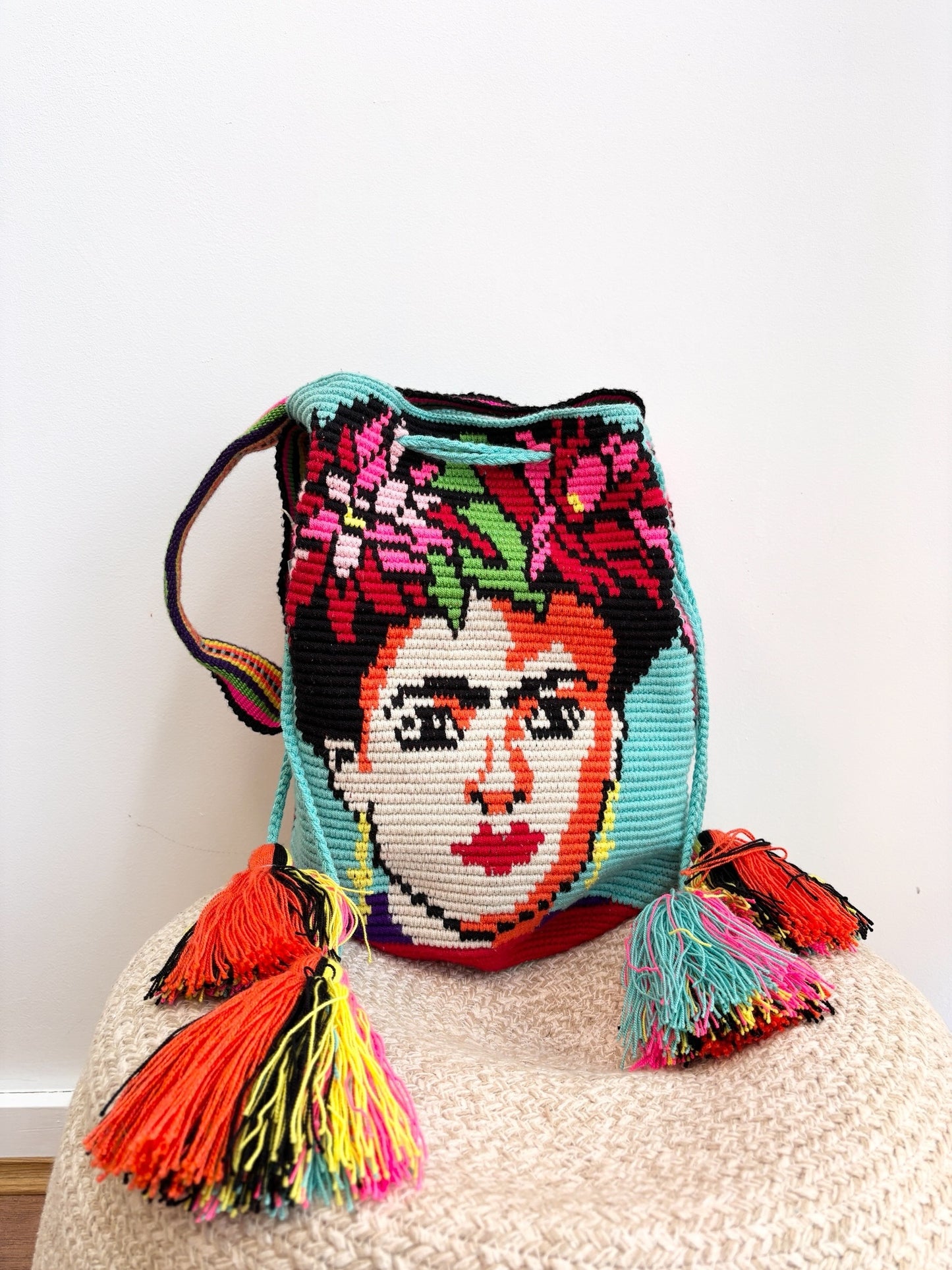 Frida Kahlo Wayuu Mochila bag