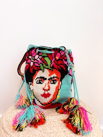 Frida Kahlo Wayuu Mochila bag