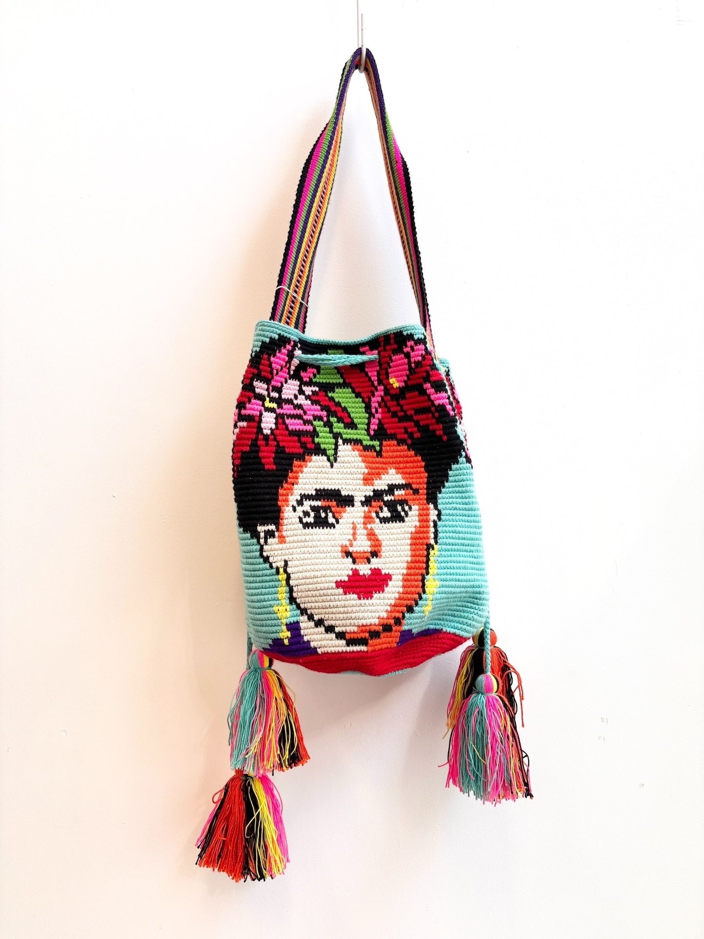 Frida Kahlo Wayuu Mochila bag