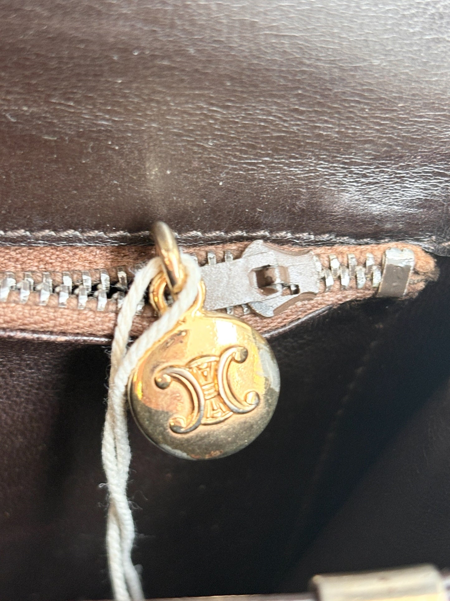 Celine Vintage Two-Tone Horse Carriage Box Bag