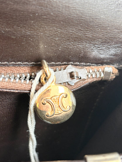 Celine Vintage Two-Tone Horse Carriage Box Bag