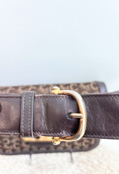 Celine Vintage Two-Tone Horse Carriage Box Bag