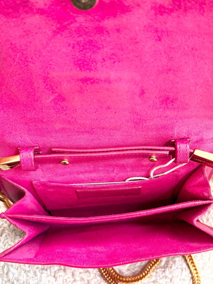 Saint Laurent Leather Chyc Red Rose