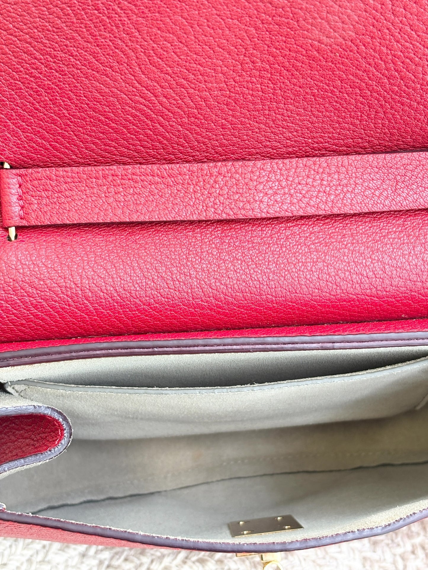 Chloe Drew Leather Shoulder Bag In Red