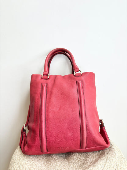 Oroton Large Red Leather Tote