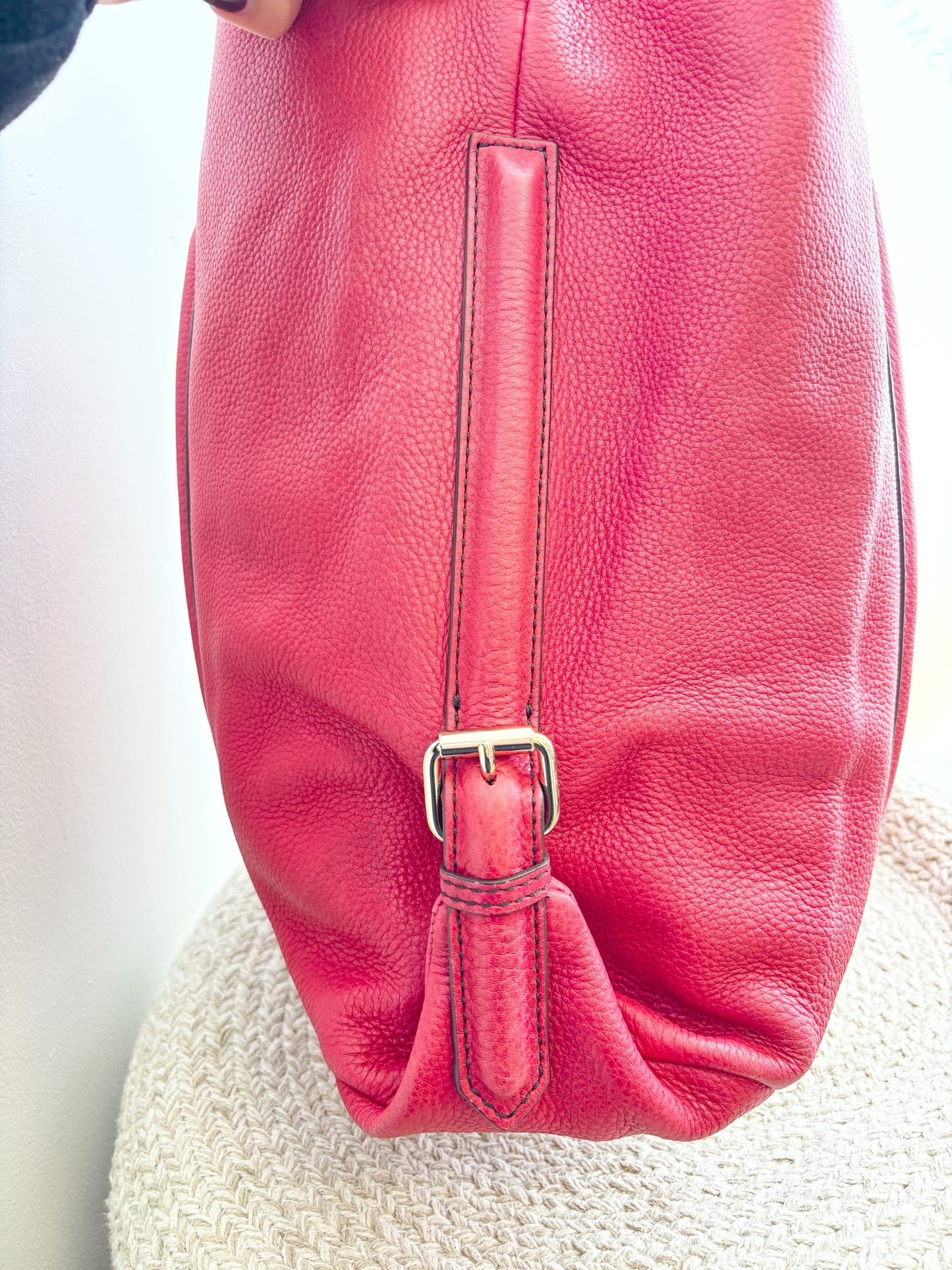 Oroton Large Red Leather Tote