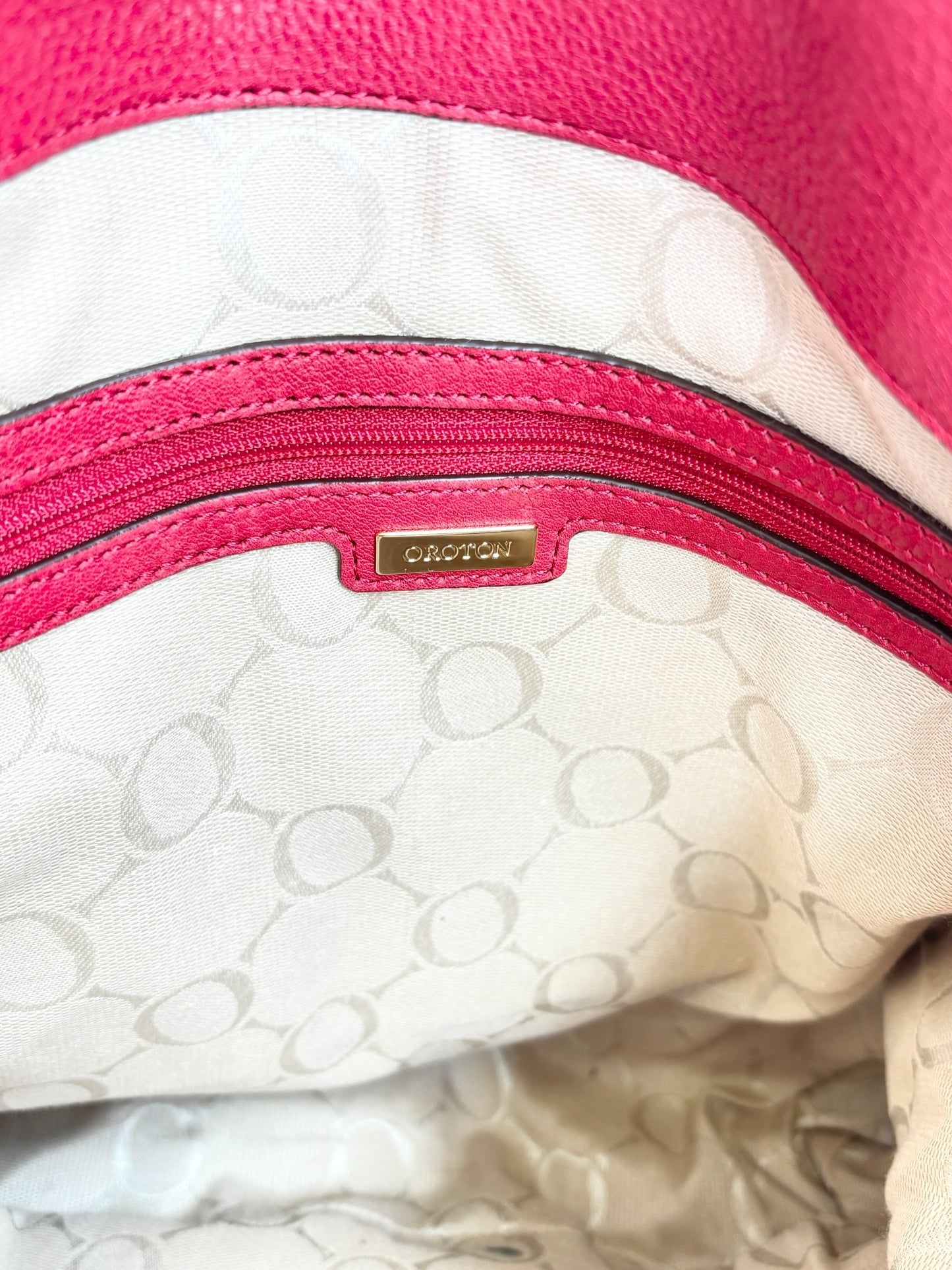 Oroton Large Red Leather Tote